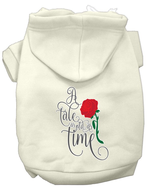 Timeless Tale Screen Print Dog Hoodie Cream S